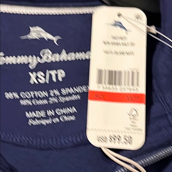 Women’s Tommy Bahama Blue Quarter-Zip Pullover - Picture 4 of 14